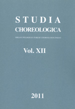 Studia Choreologica Vol. XII
